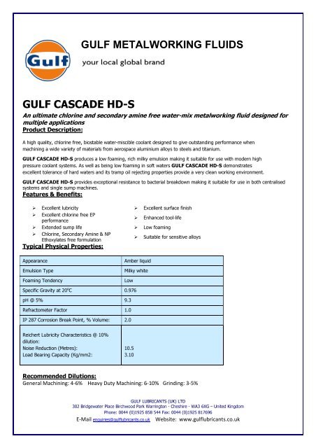 Cascade Hd S Tds Pdf Oilsandstuff