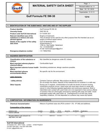 Gulf Formula FE 5W-30.pdf - OilsandStuff