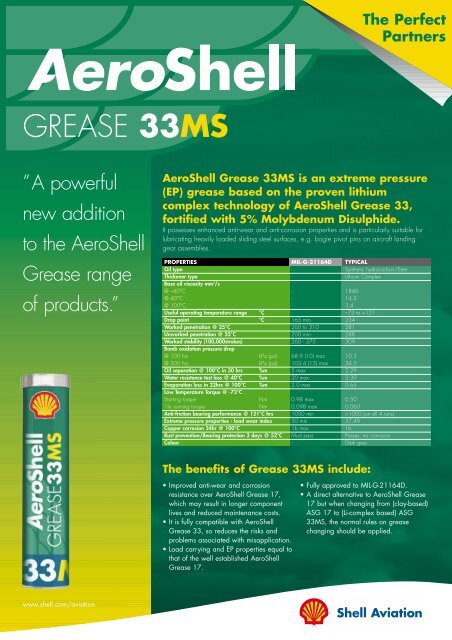 AeroShell Grease 33MS - Southern Lubricants