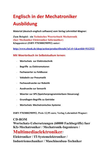 Ausbildung englisch