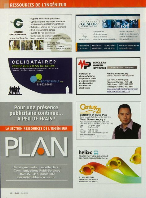 PLAN 2009-4 - Ordre des ingénieurs du Québec