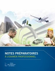 Notes préparatoires à l'examen professionnel - Ordre des ...