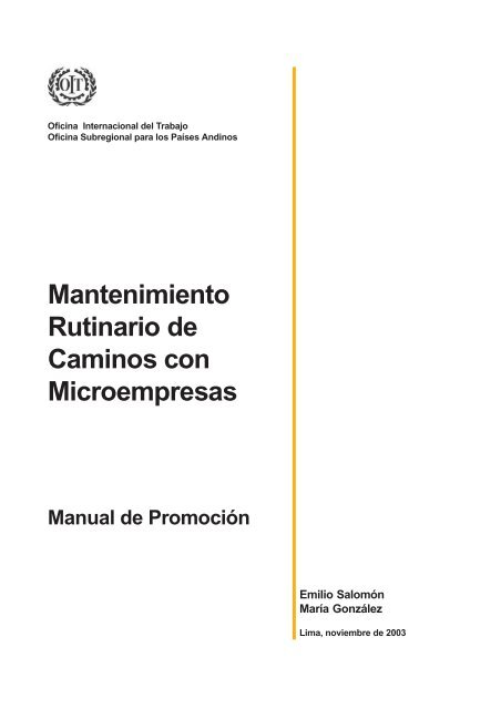 Mantenimiento Rutinario de Caminos con Microempresas