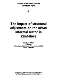 The impact of structural adjustment on the urban informal sector in ...