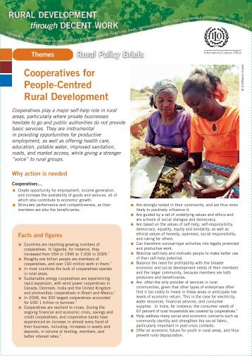 Cooperatives for People-Centred Rural Development - International ...