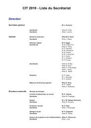 CIT 2010 - Liste du SecrÃ©tariat Direction