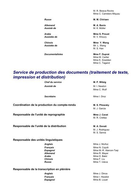 CIT 2010 - Liste du SecrÃ©tariat Direction