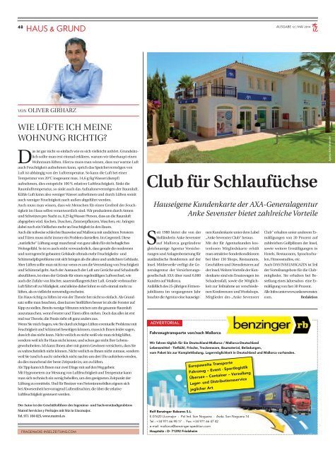 Saisonstart auf Mallorca - Die Inselzeitung Mallorca Mai 2014