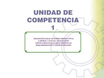 UNIDAD DE COMPETENCIA 1 - OIT/Cinterfor