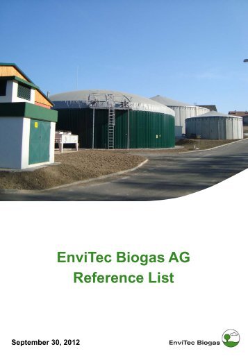 list of references - EnviTec Biogas