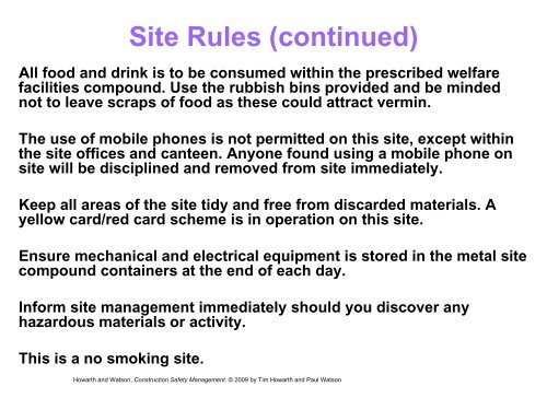 Site Induction Presentation - OIT/Cinterfor