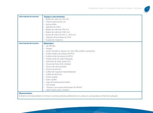 Operador/a para el tratamiento de Agua Potable y ... - OIT/Cinterfor