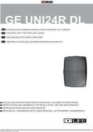 Manual instalare automatizare batanta LIFE OPTIMO2