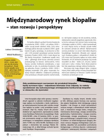 MiÄdzynarodowy rynek biopaliw - Szu.pl