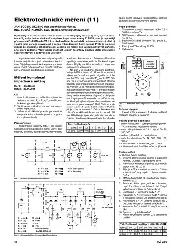 mÄÅenÃ­ komplexnÃ­ impedance antÃ©ny