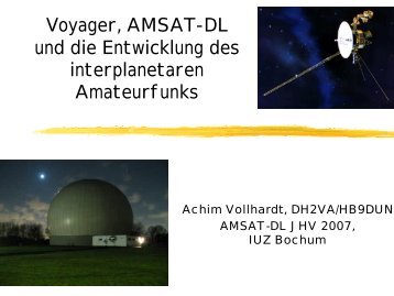 Voyager, AMSAT-DL und die Entwicklung des ... - Ok1mjo.com
