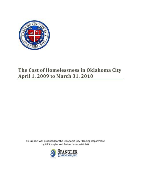 The Cost of Homelessness in Oklahoma City April 1, 2009 to March ...