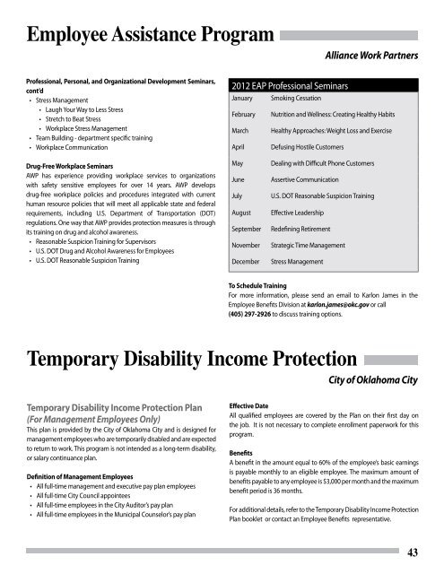 Employee Benefit Guide 2012 - City of Oklahoma City