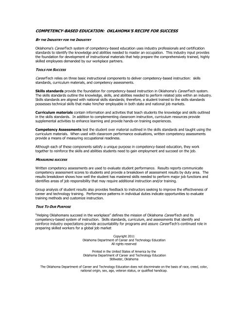 Athletic Training Student Aide - Oklahoma Department of Career ...