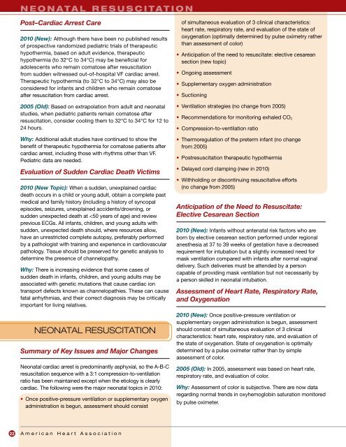 Highlights of the 2010 Guidelines for CPR and ECC - ECC Guidelines