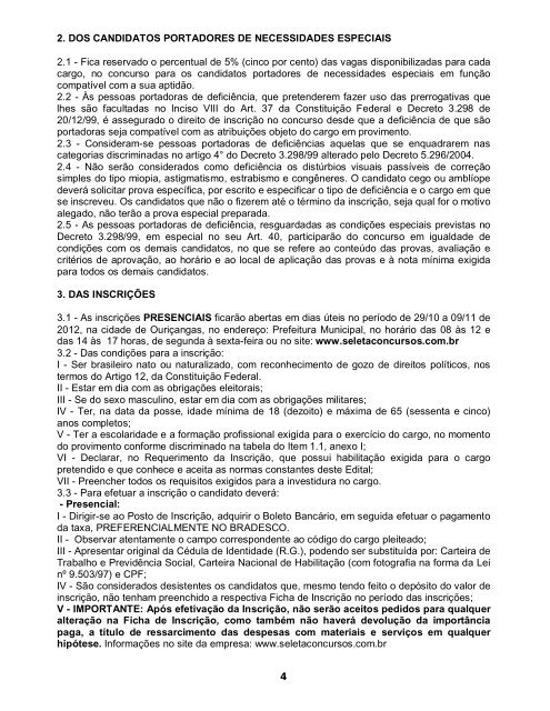 EDITAL - 01/2012 - Concursos PÃºblicos