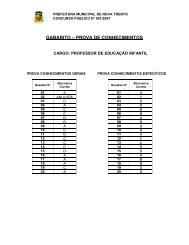 GABARITO â PROVA DE CONHECIMENTOS - Concursos PÃºblicos