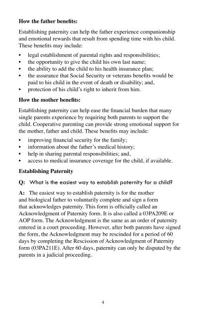 Paternity Handbook - Oklahoma Department of Human Services