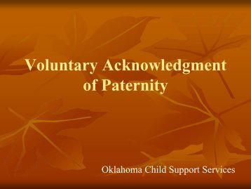 Voluntary Acknowledgment of Paternity - OKDHS - Oklahoma ...