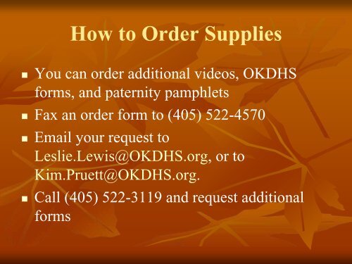 Voluntary Acknowledgment of Paternity - OKDHS - Oklahoma ...