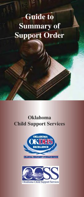 Guide to Summary of Support Order - Oklahoma Department of ...