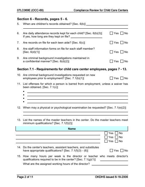 Form 07LC069E (OCC-69) - Oklahoma Department of Human ...