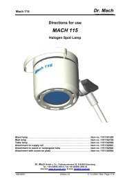 Mach 115 Stativ -deutsch - Dr. Mach