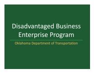 Disadvantaged Business Enterprise Program - Oklahoma ...