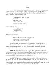 Minutes The Physician Assistant Advisory Committee of the Board of ...