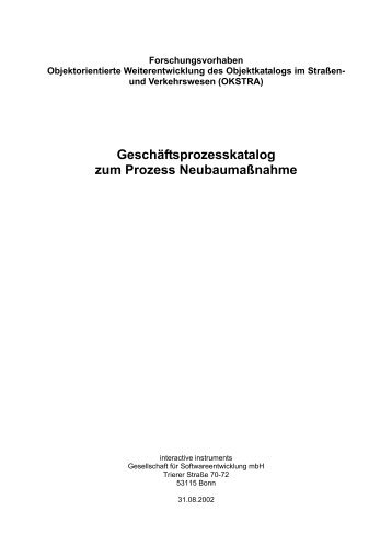 Arbeitspapier zur GeschÃ¤ftsprozessauswahl im OO-OKSTRA