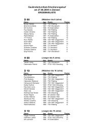 GKTF-OL 2004 Ergebnisliste - Orientierungslauf in Niederbayern