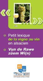 TÃ©lÃ©charger le lexique de la vigne au vin en alsacien - Olca