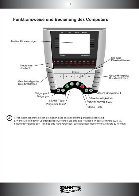 Bedienungsanleitung Laufband Runner Pro