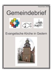 Gemeindebrief - Evangelische Kirchengemeinde Gedern