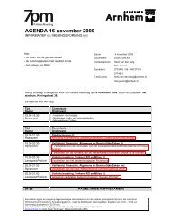 AGENDA 16 november 2009 - Gemeente Arnhem