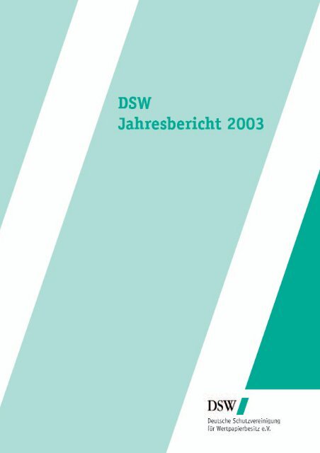 Anlegerschutz 2003 - DSW