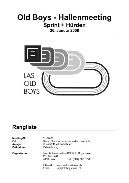 Rangliste - BSC Basel