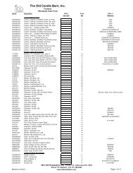 Old Candle Barn - Coleman Wholesale Order Form