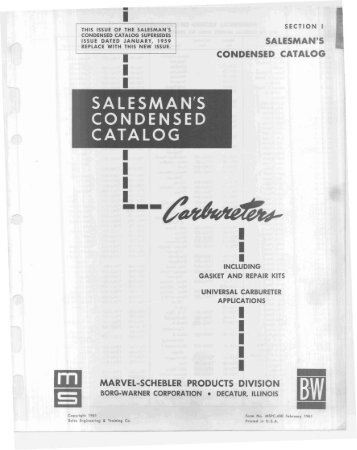 Salesman's Condensed Catalog - The Old Car Manual Project