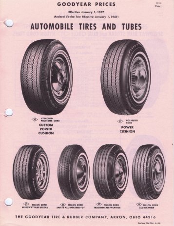 AUTOMOBILE TIRES AND TUBES - The Old Car Manual Project