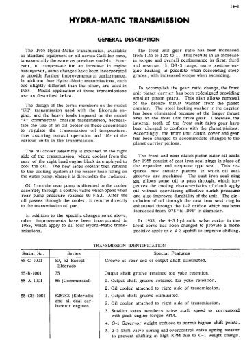 HYDRA-MATIC TRANSMISSION - The Old Car Manual Project