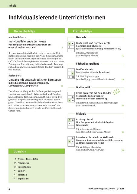 Inhaltsverzeichnis (PDF) - Oldenbourg-Klick