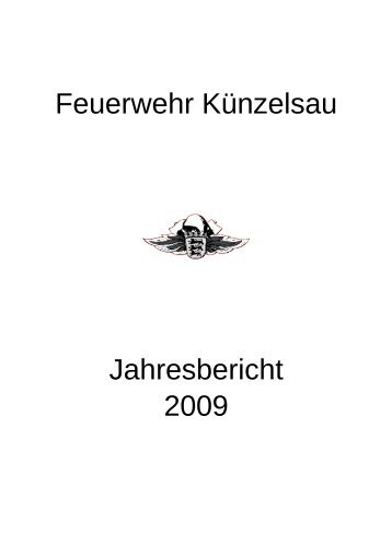 Feuerwehr Künzelsau Jahresbericht 2009 - Freiwillige Feuerwehr ...