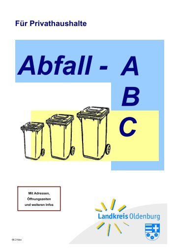 Abfall-ABC fÃ¼r Privathaushalte - Landkreis Oldenburg