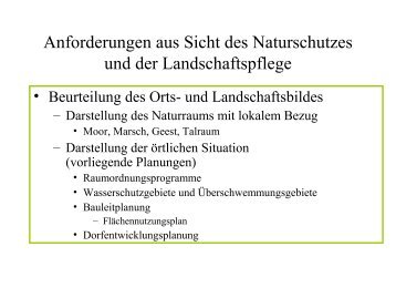 Biogasanlagen Anforderungen aus Sicht des Naturschutzes und der ...